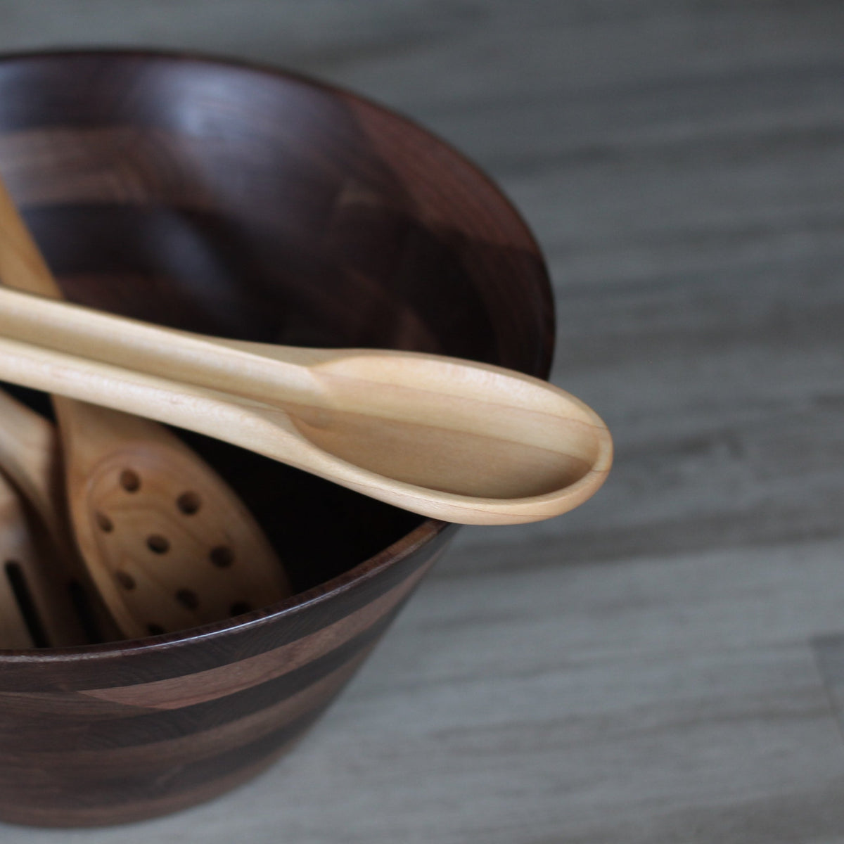 Cuillère de dégustation courte en bois faite à la main