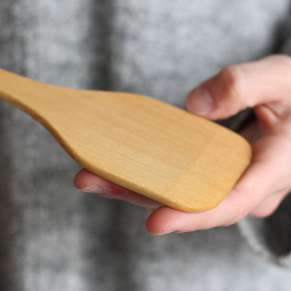 Spatule droite fine en bois faite main
