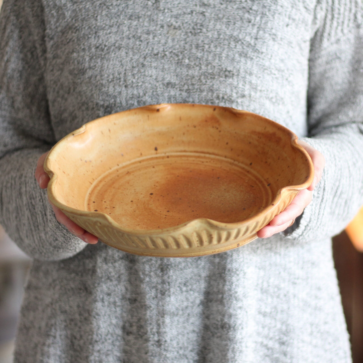 Plat à tarte grand format fait main